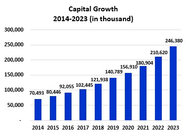 Capital Growth from 2011 to 2020